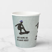 スケートボードテーマスチールメタル10代のルックまたは男性 紙コップ (正面)