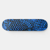 スケートボードデッキ"Geometric Blue" スケートボード (横)
