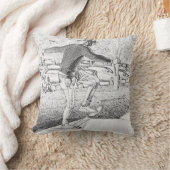 スケートボードトリックスタースケッチ クッション (ブランケット)