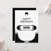 スケートボードハッピーバースデー カード (正面/裏面インサイチュ)