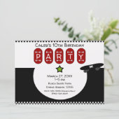 スケートボードハーフパイプスケートボードバースデーパーティー 招待状 (スタンド正面)