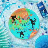 スケートボードバースデーパーティー紙プレート ペーパープレート (パーティー)