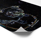 スケートボードパグポスター ポスター (角)