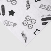 スケートボードパターンブラック10LBティッシュペーパー 薄葉紙 (詳細)