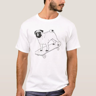 スケートボードパピードグスケートボードTシャツ Tシャツ