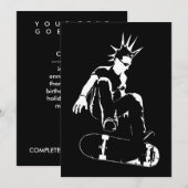 スケートボードパンク 招待状 (正面/裏面)