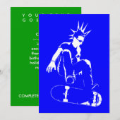 スケートボードパンク 招待状 (正面/裏面)