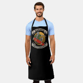 スケートボードパーソナライズされたノーズグラブスケルトンスケーター エプロン (着用した状態)