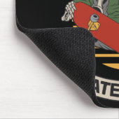 スケートボードパーソナライズされたノーズグラブスケルトンスケーター マウスパッド (コーナー)