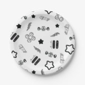 スケートボードパーティー紙プレート7" ペーパープレート (正面)