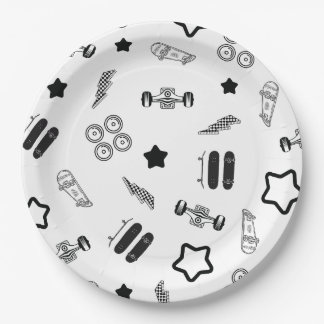 スケートボードパーティー紙プレート9" ペーパープレート