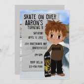 スケートボードパーティー 招待状 (正面/裏面)