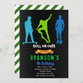 スケートボードボーイパーティの招待状 招待状 (正面/裏面)