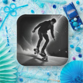 スケートボードボーイ稲妻 ペーパープレート (パーティー)