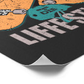 スケートボードライフスタイルヴィンテージスケートで滑る愛好家ギフト ポスター (角)