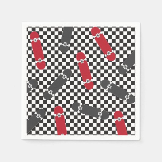 スケートボードレッキック誕生日 スタンダードカクテルナプキン (正面)