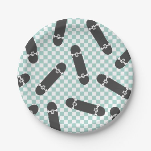 スケートボードレッキック誕生日 ペーパープレート (正面)