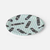 スケートボードレッキック誕生日 ペーパープレート (アングル)