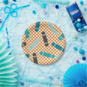 スケートボードレッキック誕生日 ペーパープレート (パーティー)