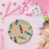 スケートボードレッキック誕生日 ペーパープレート (パーティー)