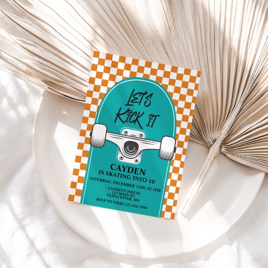 スケートボードレッキック誕生日 招待状