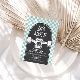 スケートボードレッツキック誕生日招待状 招待状