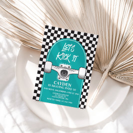 スケートボードレッツキック誕生日招待状 招待状