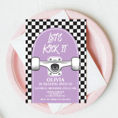 スケートボードレッツキック誕生日招待状 招待状