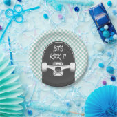 スケートボードレッツキック誕生日紙プレート ペーパープレート (パーティー)