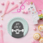 スケートボードレッツキック誕生日紙プレート ペーパープレート (パーティー)