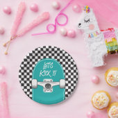 スケートボードレッツキック誕生日紙プレート ペーパープレート (パーティー)