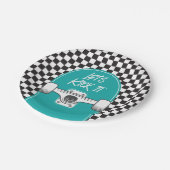 スケートボードレッツキック誕生日紙プレート ペーパープレート (アングル)