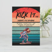 スケートボードレトロサンセットフォトガールズバースデーパーティー 招待状 (スタンド正面)