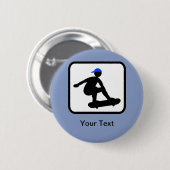 スケートボードロゴにカスタマイズ可能なスケーター 缶バッジ (正面&裏面)