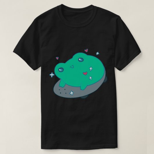 スケートボードロングのカエル Tシャツ (デザイン正面)