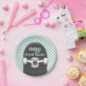 スケートボードワンクールドゥード誕生日紙プレート ペーパープレート (パーティー)