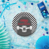 スケートボードワンクールドゥード誕生日紙プレート ペーパープレート (パーティー)