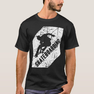 スケートボードヴィンテージスケートボーダースケートボード Tシャツ