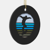 スケートボードヴィンテージレトロ セラミックオーナメント (右)