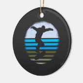 スケートボードヴィンテージレトロ セラミックオーナメント (左)