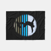 スケートボードヴィンテージレトロ フリースブランケット (正面(横))