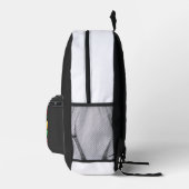 スケートボード上のかわいい鉛筆 | おもしろい新学期 プリントバックパック (右)