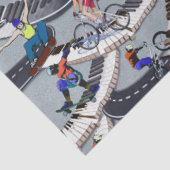 スケートボード上のアウトドアアクション活動 薄葉紙 (詳細)