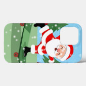 スケートボード上のサンタクロース Case-Mate iPhoneケース (裏面 (横))