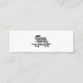 スケートボード上のBulldog -背景色を選択 スキニー名刺 (正面)