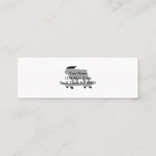 スケートボード上のBulldog -背景色を選択 スキニー名刺 (正面)