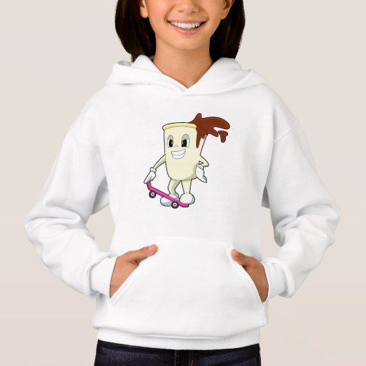 スケートボード付きスケーターとしてのコーヒー (正面)