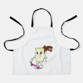 スケートボード付きスケーターとしてのコーヒー エプロン (正面)