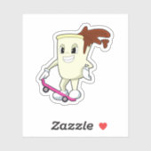 スケートボード付きスケーターとしてのコーヒー シール (シート)