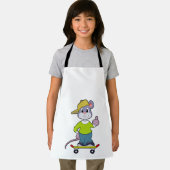 スケートボード付きスケーターとしてのマウス エプロン (インサイチュ)